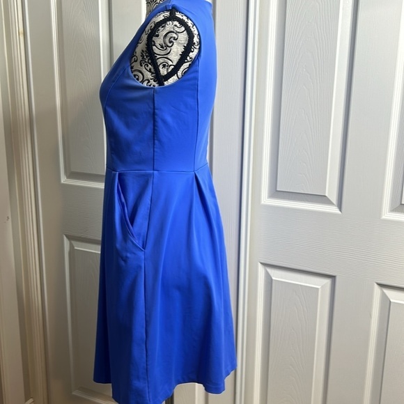 Cynthia Rowley Light Blue Fit & Flare Dress Peephole Pockets S - Picture 5 of 9